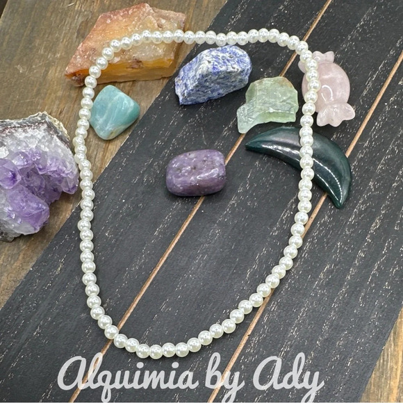 6mm CHOKER faux PEARL STATEMENT NECKLACE - Picture 1 of 5